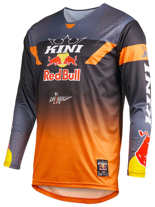Bluză Motocross Kini Red Bull Mxc 2.0 Gri Portocaliu