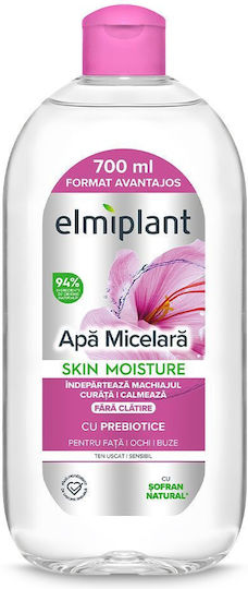Elmiplant Apă Micelară Skin Moisture, Demachiant pentru Față cu Efect de Control al Excesului de Sebum și Calmante 700 ml