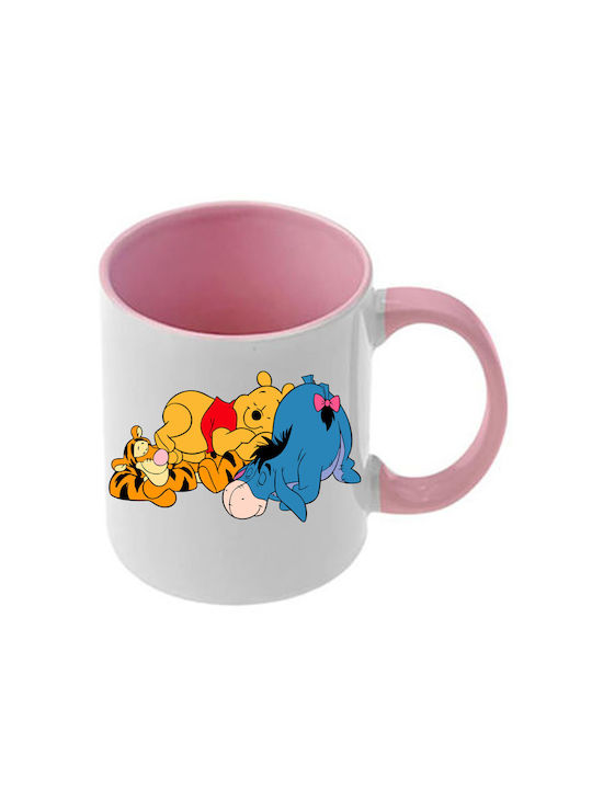 Κούπα Winnie Pooh Ροζ Λαβή Εσωτερικό