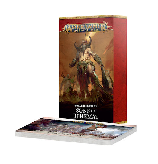 Age Sigmar Карти с характеристики за армията Разрушение: Синовете на Бехемат, на английски език