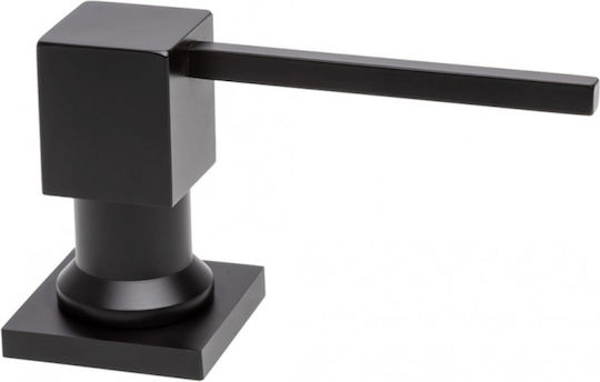 Square Built-in Kitchen Dispenser in Stainless Steel Black 400ml