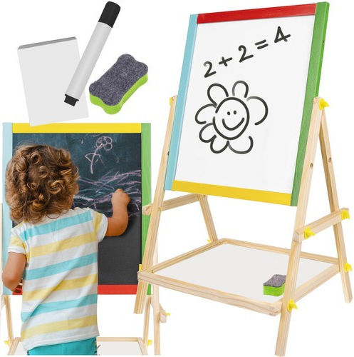 Kruzzel Beidseitige Tafel für Filzstifte und Kreide 65,5 x 40 x 33 cm