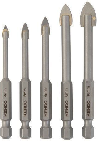 Kendo Set of 5 Drills with Hex Shank for Glass and Tiles