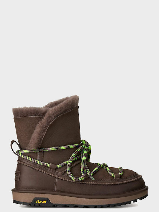 UGG Classic Δερμάτινα Γυναικεία Μποτάκια με Γού...