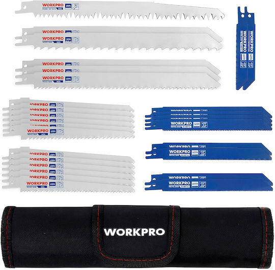 Säbelsägeblatt-Set Workpro 32-teilig für Holz Metall & Kunststoff mit Transportkoffer W000501a