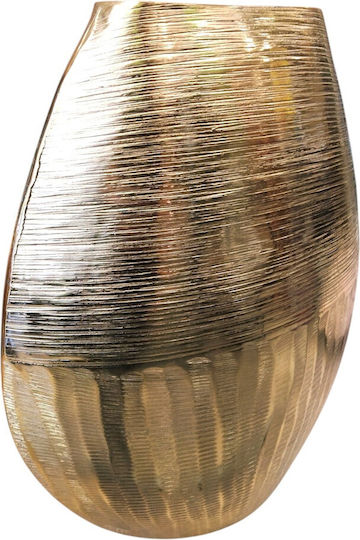 Capolavoro Metallische Goldene Vase 25x13xH31cm