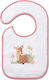 Babyono Terry Waterproof Fabric Bib with Hook and Loop Fastener Pink for 6 Months+
