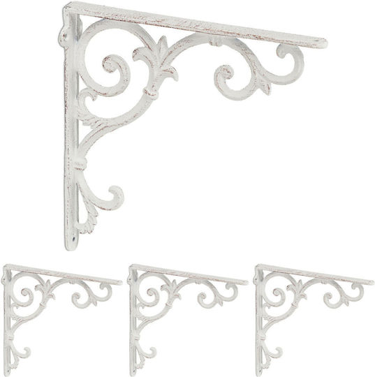 Relaxdays Colțar de Raft din Metal de Culoare Albă 4 Bucăți 10050814_49