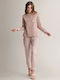 Infiore Winter Women's Beige Pyjama Set