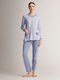 Infiore Winter Women's Pajama Set Light Blue
