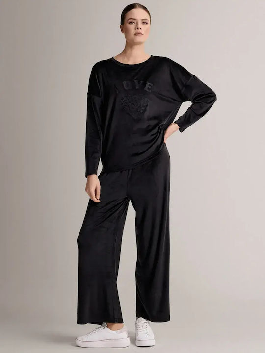Infiore Winter Women's Pyjama Set Black