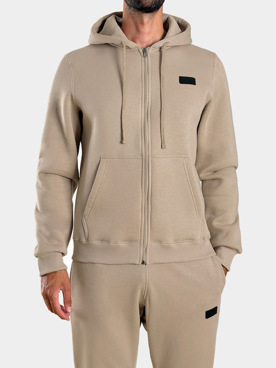 3Guys Kapuzenjacke Greige