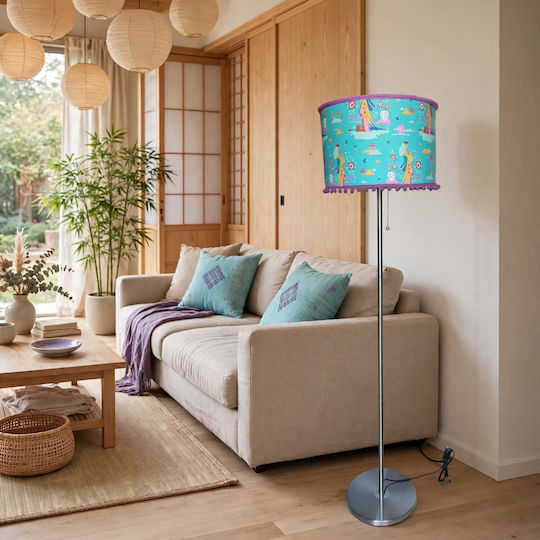 Floor Lamp with E27 Bulb Holder Multicolour