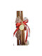 Kalliopi Silver Handmade Hanging Home Lucky Charm Red Wooden 2.5x2.5cm