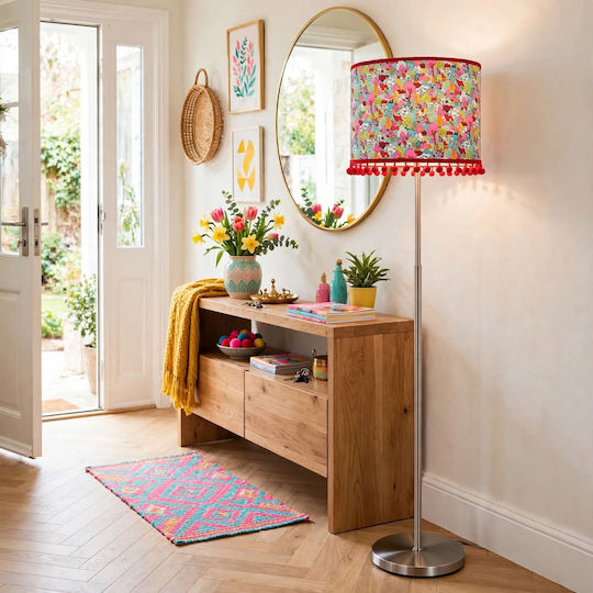 Floor Lamp with E27 Bulb Holder Multicolour