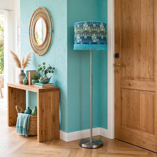 Floor Lamp with E27 Bulb Holder Blue