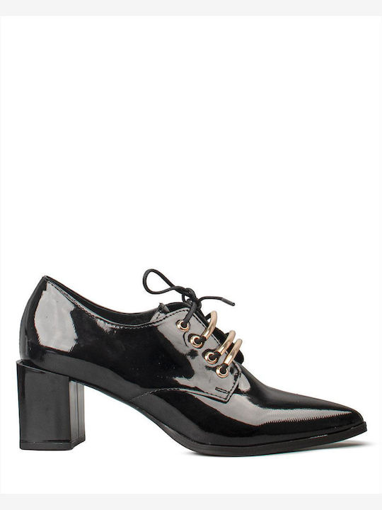 Damenstiefeletten Oxfords Schwarz