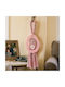Handgefertigter Hängender Glücksbringer in Hausform, Rosa, Keramik, 26 cm