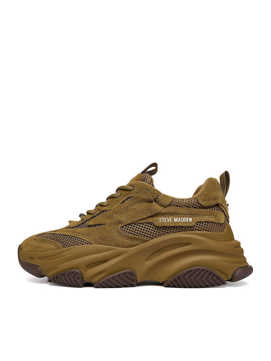 Steve Madden Possession-e Γυναικεία Sneakers Λαδί