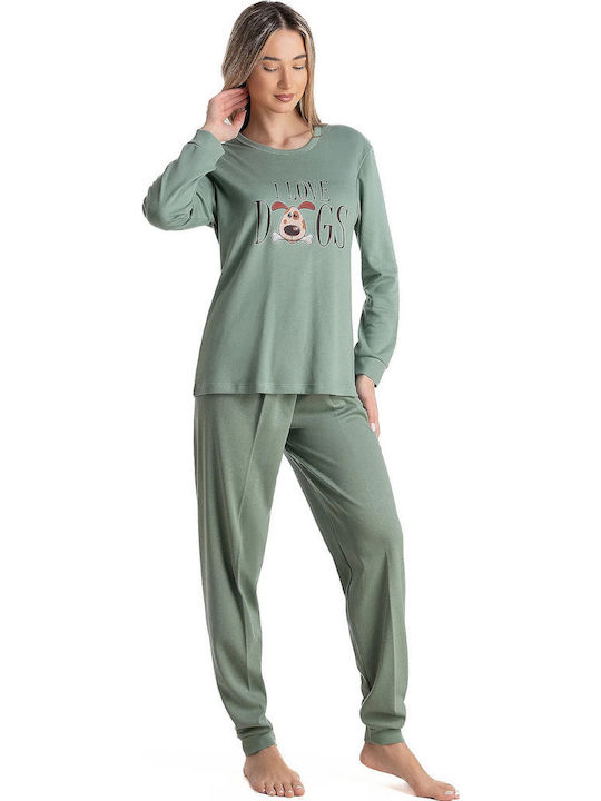 Relax Anatomic Winter Women's Pyjama Set Pistachio 3426045-Pistachio