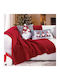 Nef-Nef Homeware Коледно каре от полар за диван 130x180 см Бордо