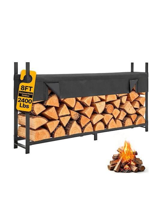 Vevor Schwarzes Metall-Kaminholzregal zur Holzaufbewahrung Vevor Schwarzes Metall-Kaminholzregal zur Holzaufbewahrung