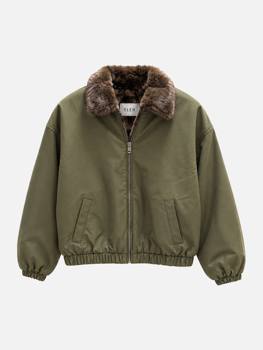 Eleh Damen-Bomberjacke Khaki