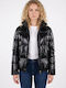 Women's Windproof Black Puffer Jacket