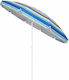 Umbrelă Pliabilă Plajă Diametru 2.4m Multicoloră