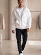 Ecru Hooded Cardigan