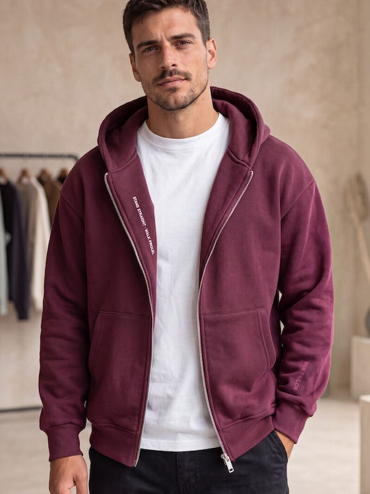 Ben Tailor Red Hooded Cardigan