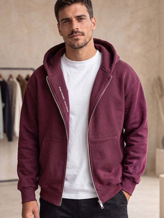 Ben Tailor Burgundy Hooded Jacket