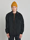 Langärmeliges Overshirt Schwarz