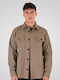 Overshirt Taupe cu Mânecă Lungă