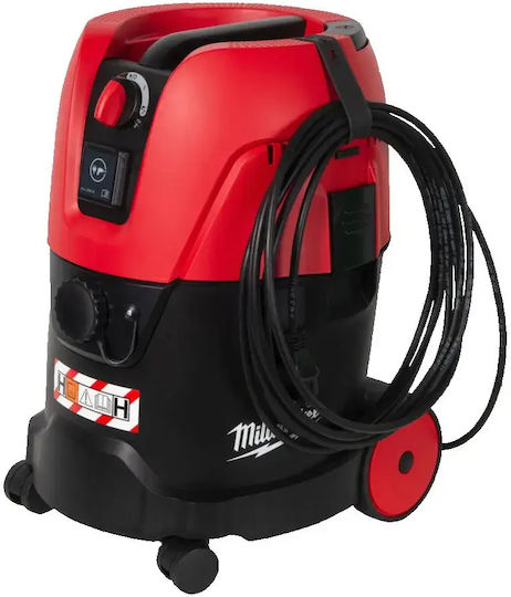 AS 2-250EH Wet/Dry Vacuum 1200W with 25L Plastic Drum Red