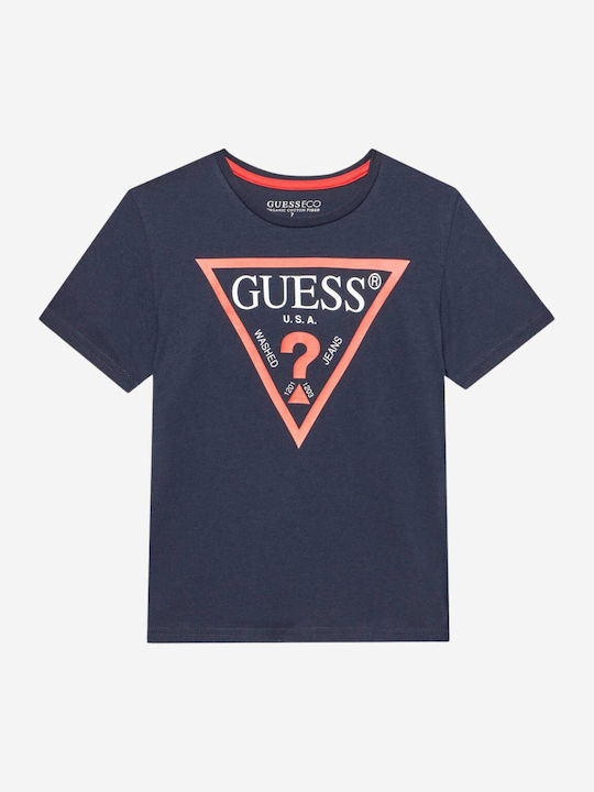 Guess Детска тениска в тъмносиньо Core