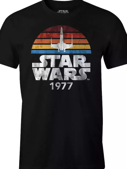 Tstudio Star Wars Rainbow Millennium Falcon Logo T-shirt Black