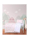 Kocoon Set Babybettlaken aus Baumwolle mit Gummizug Rosa 70x130 cm
