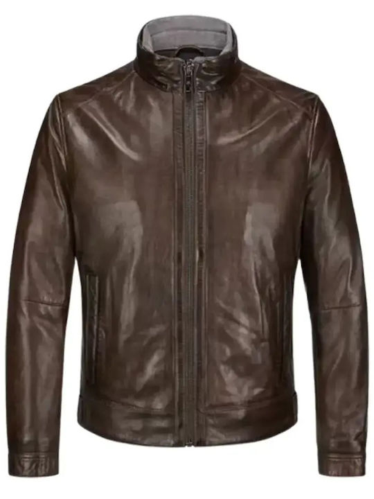 Milestone Geacă din piele Medium Brown