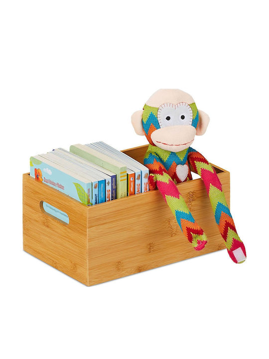 Relaxdays Aufbewahrungskorb Bamboo Braun