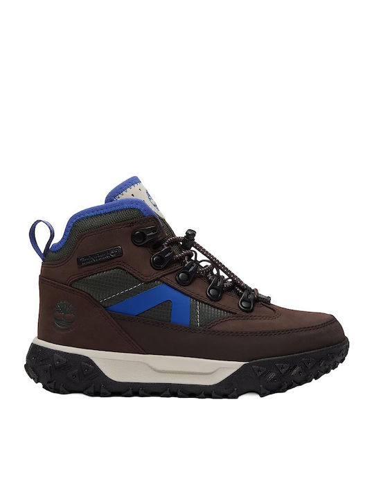 Motion 6 Leather Kids Ankle Boots with Laces Brown