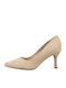 Pantofi Stiletto din piele întoarsă Bej 6807-Bej