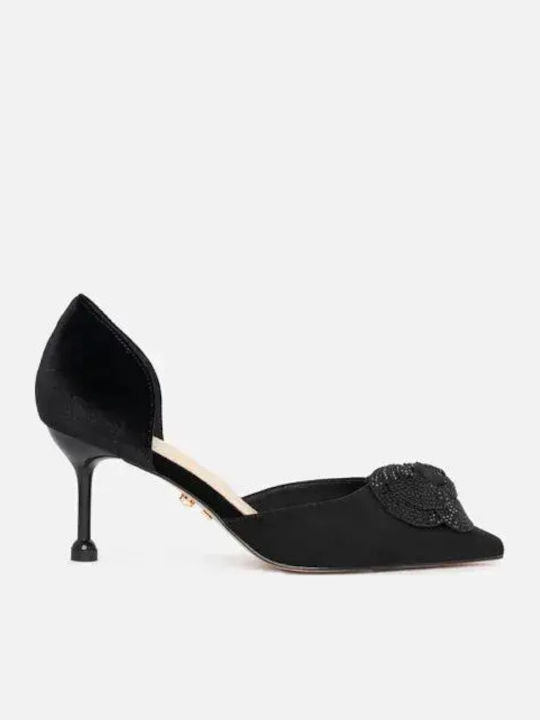 Twenty Fourhaitch Spitze Pumps mit Mittelhohem Absatz in Schwarz