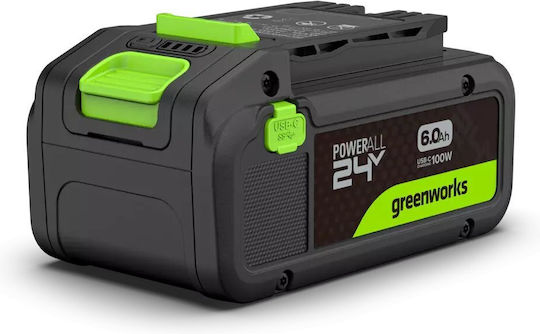 Greenworks Acumulator pentru unelte 24 V cu capacitate de 6 Ah