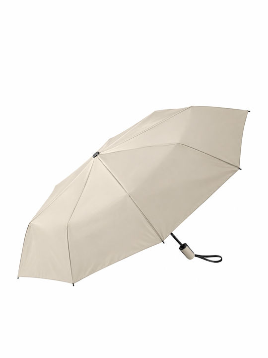Rain Windproof Automatic Compact White Rain Umb...