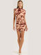 Summer Mini Evening Dress with Burgundy Tulle