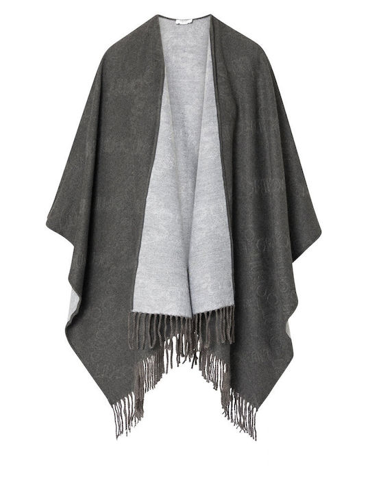 Women's Dark Grey Poncho