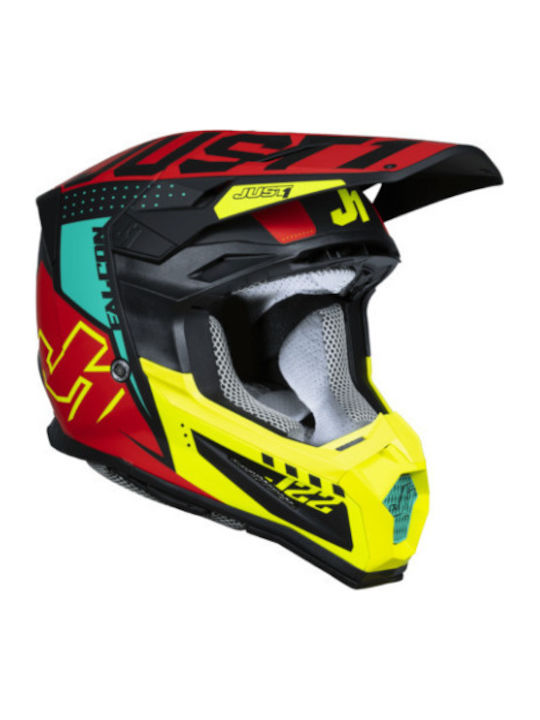 Just1 Racing J-22 F Motocross ECE 22.06 Falcon Fluo Red/Yellow/Black