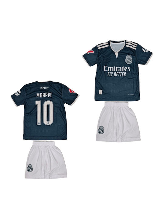 Set de Fotbal pentru Copii Mbappe Real Madrid 2026-2027 Verde Balón De Oro Unisex Copii Verde Închis Ab207