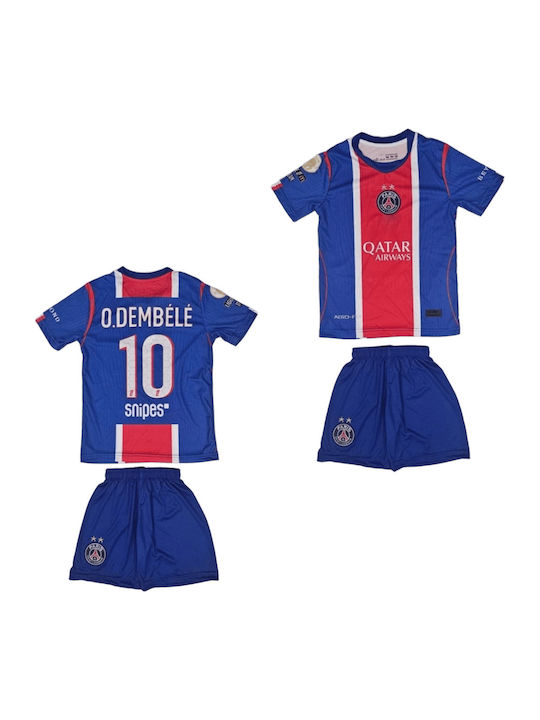 Set de Fotbal pentru Copii Dembele Psg 2026-2027 Albastru Balón De Oro Roșu Albastru Unisex Copii Ab212